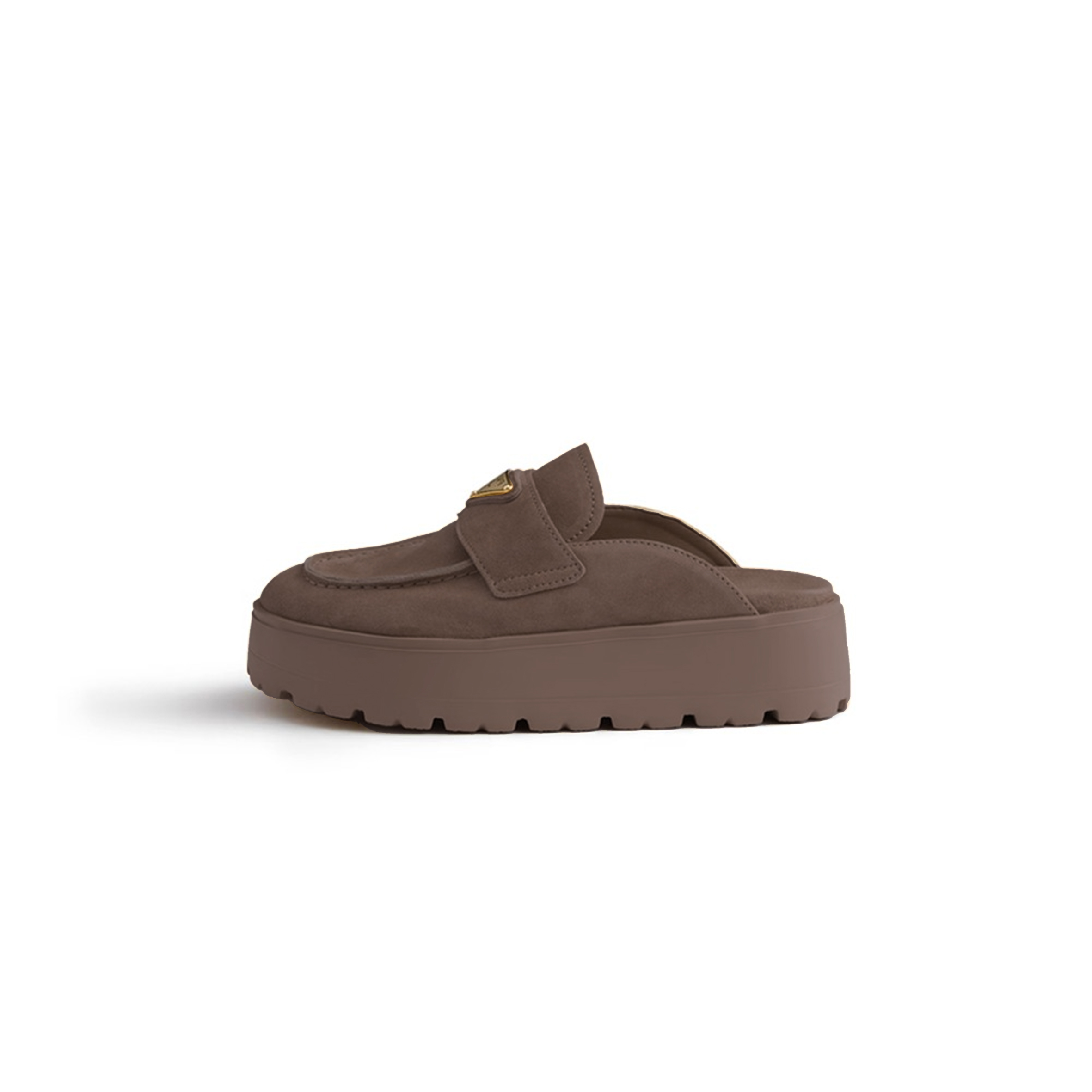 PRADA FUSSBETT SUEDE LOAFER MULES 1XZ778